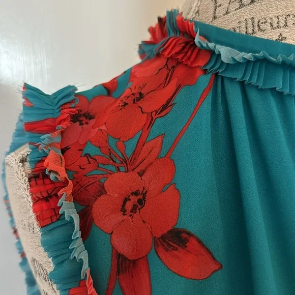 Ted Baker London Floral Dress with Drawstring Tie Waist - Picture 5 of 11